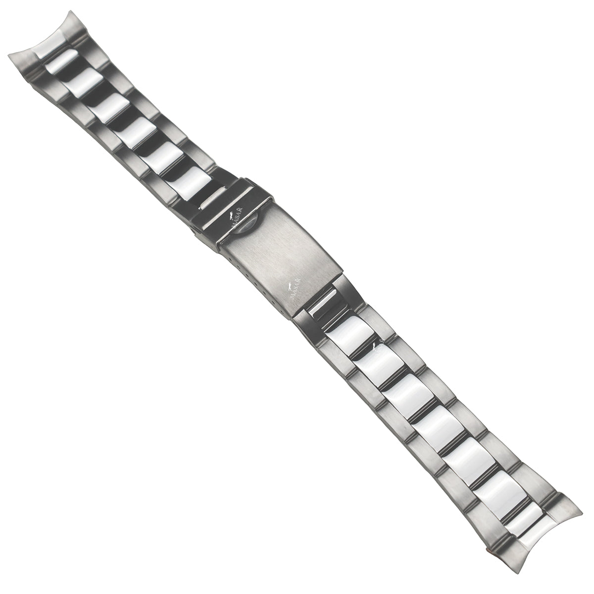 Bracciale curvo Premium compatibile con Rolex Oyster - Acciaio spazzolato a specchio Uomo 20mm