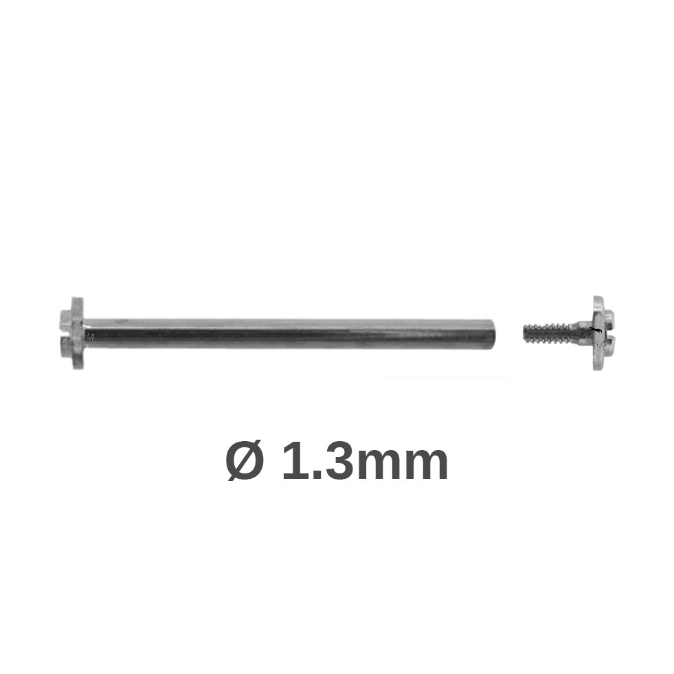 Vite - 12mm a 20mm Ø 1,3mm - Testa H Ø 3,0mm - Chiusura cinturino orologio - Argento - 2 pezzi