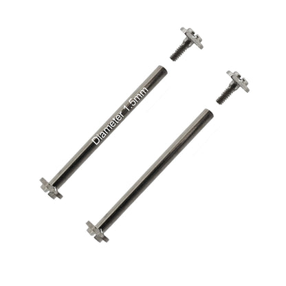 Barre a vite per cinturini per orologi Masar in argento da 1,5 mm - 2 pezzi - Chiusura resistente
