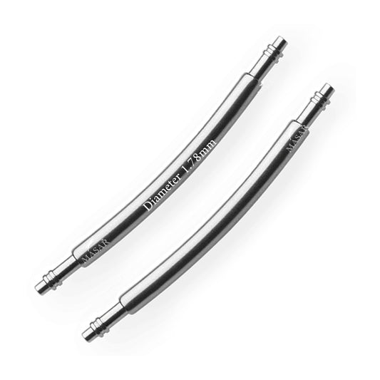 Masar SLXC Ø 1,78 mm - Barre a molla per cinturino orologio - Acciaio inossidabile 316L - Curvo, Piegato - 0,7 mm - 2 pz