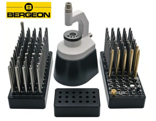 Bergeon 15285D - Kit per rivettatura, raddrizzatura e inseguimento di steli