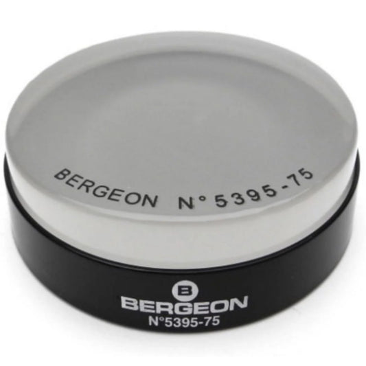 Bergeon 5395-75 – Cuscinetto per cassa orologio in gel antiscivolo trasparente Ø 75 mm (Swiss Made)