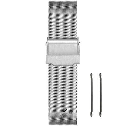 15mm Maglia Fine Ø 0,4mm - Cinturino Orologio Maglia Milanese - Universale - Argento