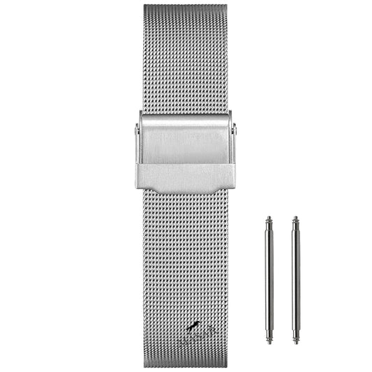 15mm Maglia Fine Ø 0,4mm - Cinturino Orologio Maglia Milanese - Universale - Argento