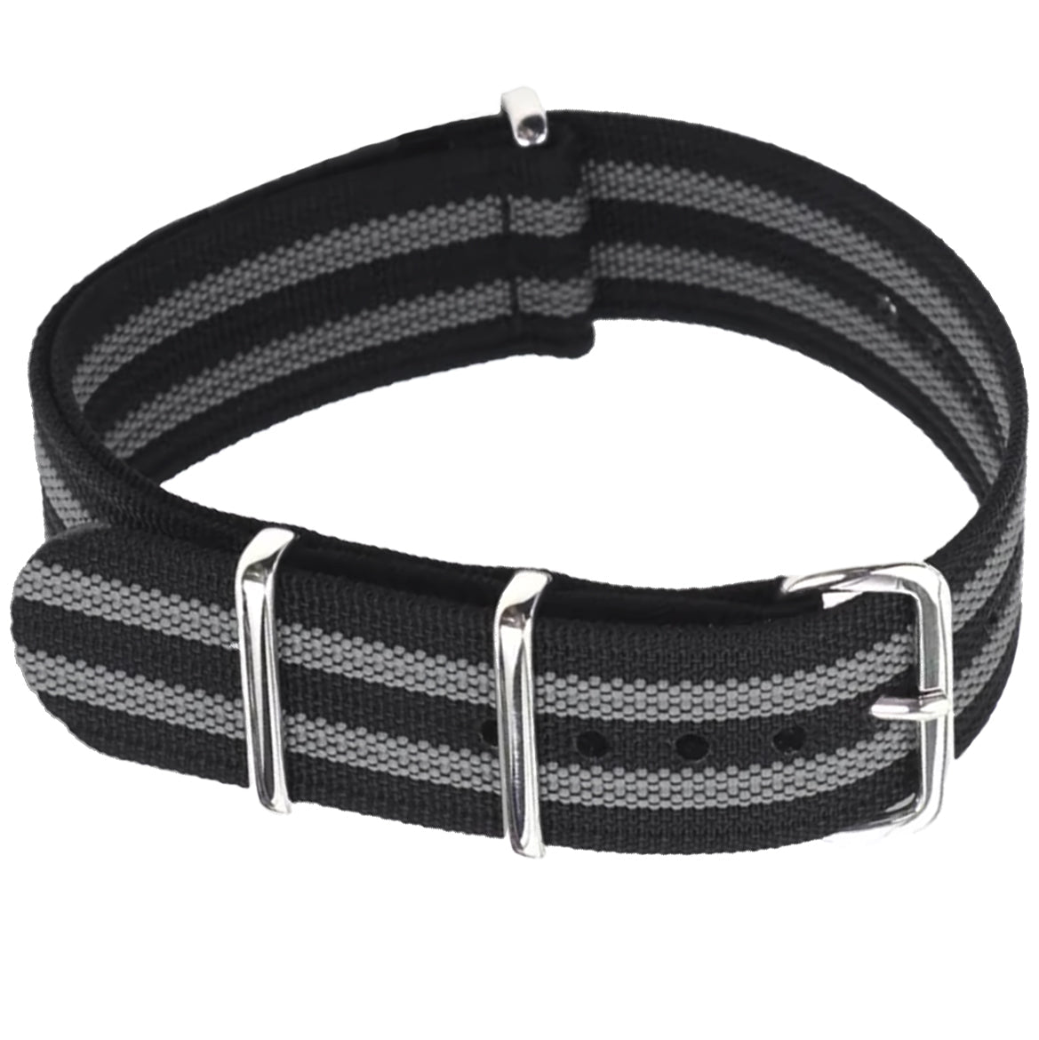 Cinturino Nato Masar 20mm James Bond G10 Nylon - Grigio Nero