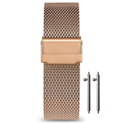 Cinturino orologio Masar 24mm Maglia Milanese - Sgancio rapido - Universale - Maglia Ø 0,6mm Oro rosa