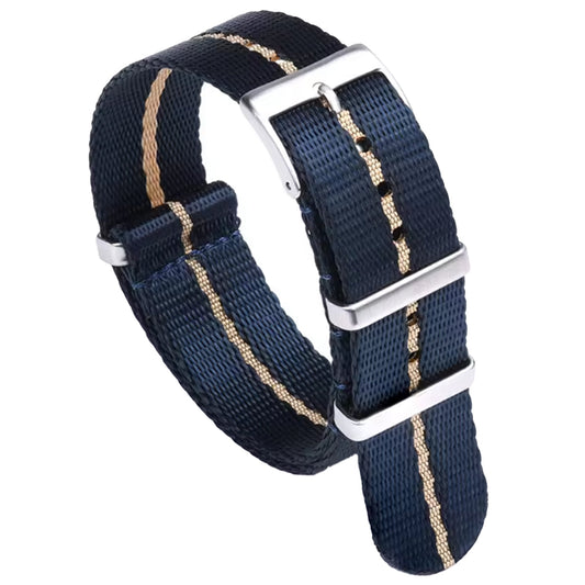 Cinturino Masar Nato da 20 mm G10 in nylon blu navy kaki