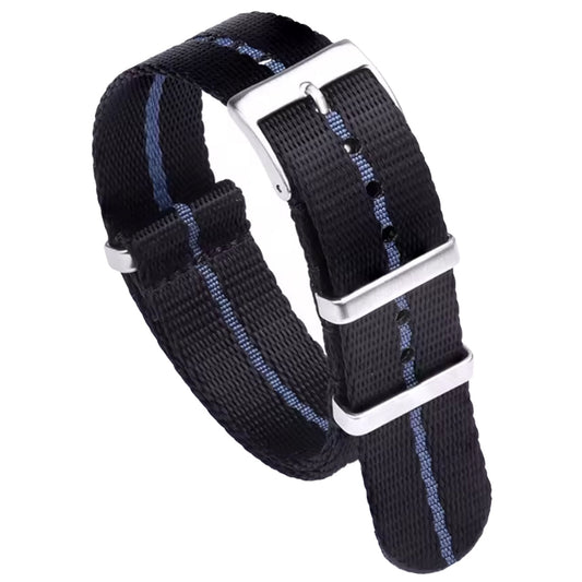 Cinturino Nato Masar 22mm G10 Nylon Nero Blu
