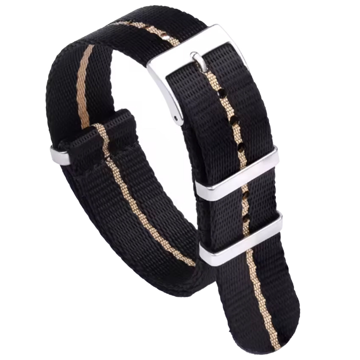 Cinturino Nato Masar 20mm G10 Nylon Nero Cachi