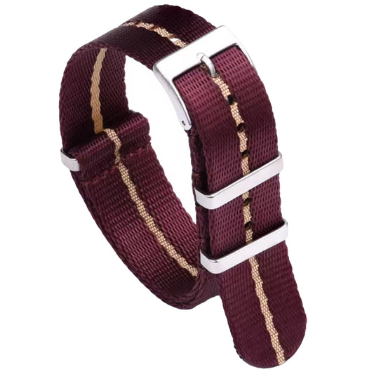 Cinturino Nato Masar 20mm G10 Nylon Viola Rosso Cachi