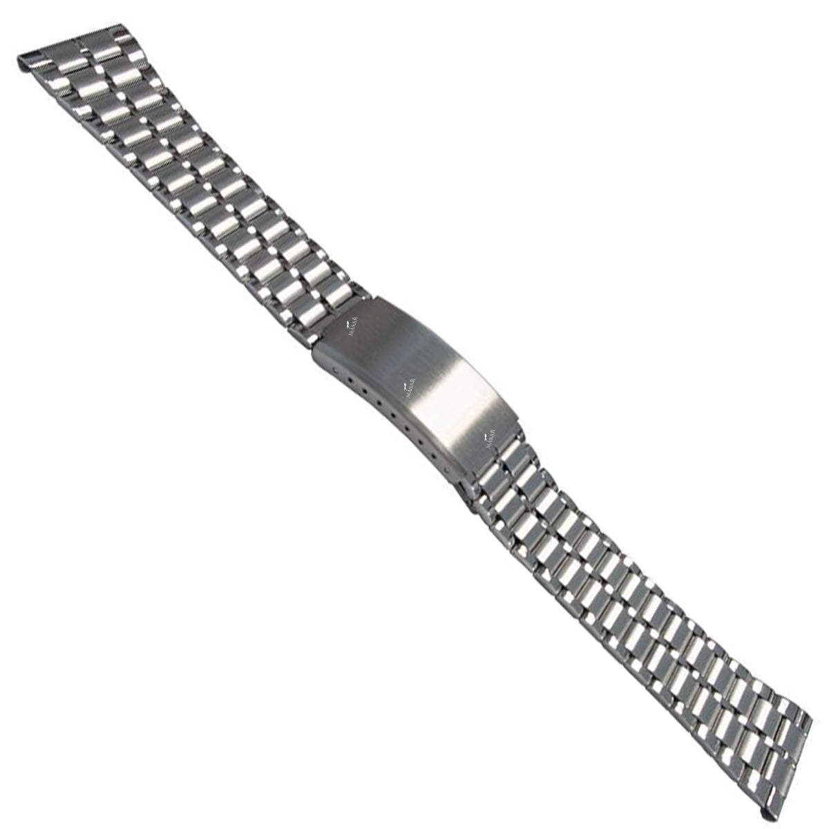 Cinturino per orologio - Acciaio spazzolato (satinato) Specchio 18mm Argento