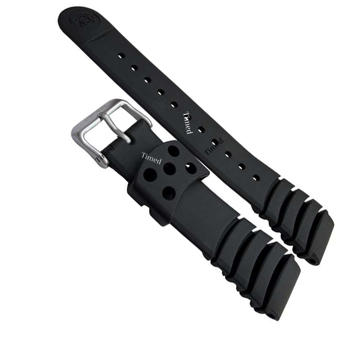 Cinturino in gomma originale Seiko 20mm - Nero - 4KR3JZ
