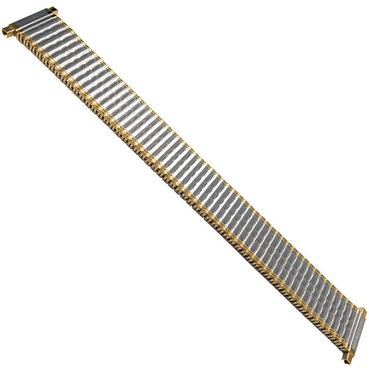 16mm) 18mm 20mm Braccialetto elastico per orologio a catena Argento/Argento-Oro/Oro Acciaio spazzolato Specchio Bordo sottile