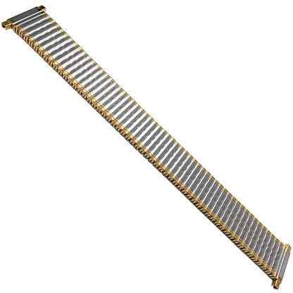 16mm) 18mm 20mm Braccialetto elastico per orologio a catena Argento/Argento-Oro/Oro Acciaio spazzolato Specchio Bordo sottile