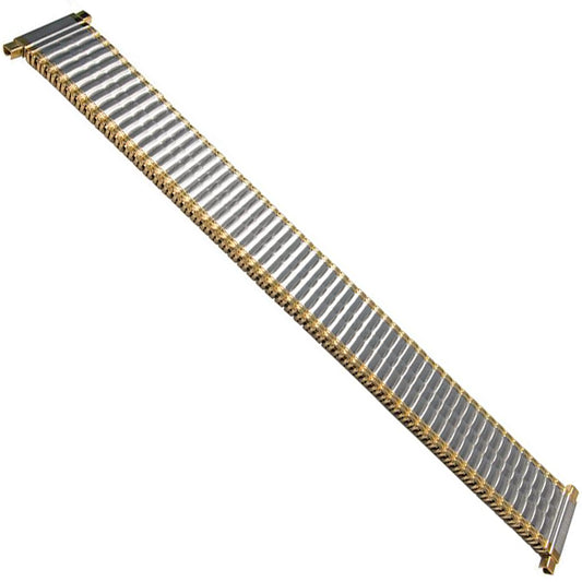 16mm) 18mm 20mm Braccialetto elastico per orologio a catena Argento/Argento-Oro/Oro Acciaio spazzolato Specchio Bordo sottile