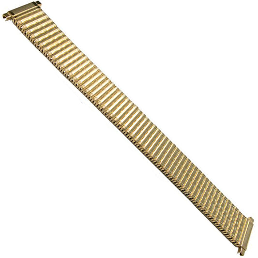 16mm) 18mm 20mm Cinturino per orologio a catena elastico Oro/Oro Acciaio spazzolato Specchio Bordo sottile