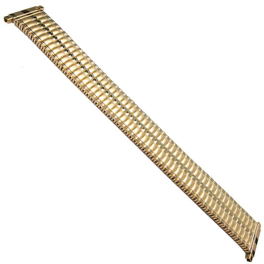 14mm) 16mm 18mm Cinturino per orologio a catena elastico Oro/Oro Acciaio satinato Specchio