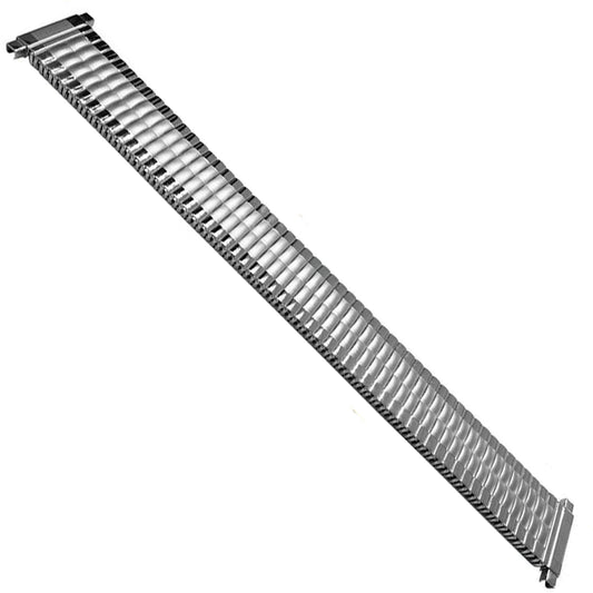 18mm) 20mm 22mm Catena Elastica Cinturino Orologio Argento - Acciaio Spazzolato a Specchio