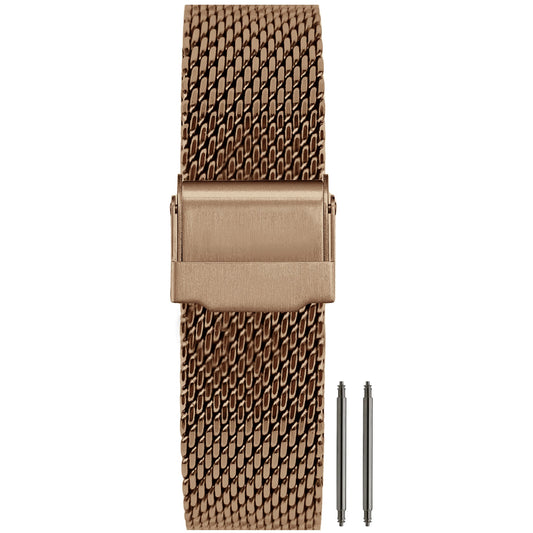 Masar 18mm a 22mm BiG Mesh Ø 1mm - Cinturino per orologio da uomo Mesh, Milanese - Universale - Bronzo