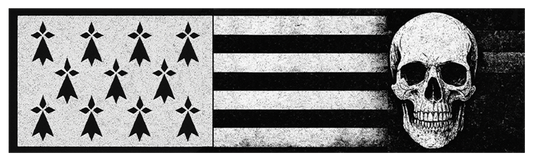 Tradizionale bandiera bretone adesiva Mod – Gwenn ha Du – Bretagna Breizh – 36 x 89 mm
