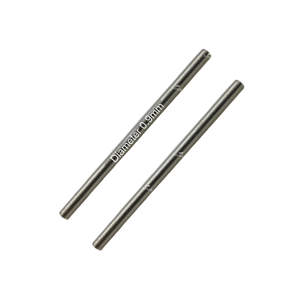 Masar Ø 0,9mm - Perno - Perno a barra tonda completa - Cinturino per orologio - Acciaio inossidabile 316L - 2 pezzi