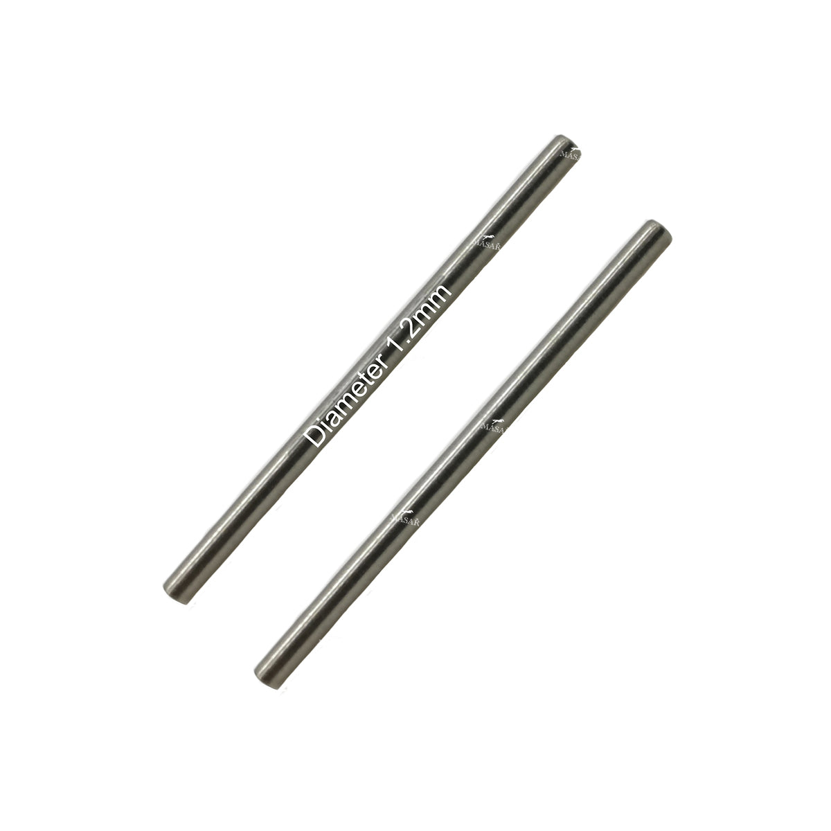 Masar Ø 1,2mm - Perno - Perno a barra tonda piena - Cinturino per orologio - Acciaio inossidabile 316L - 2 pezzi