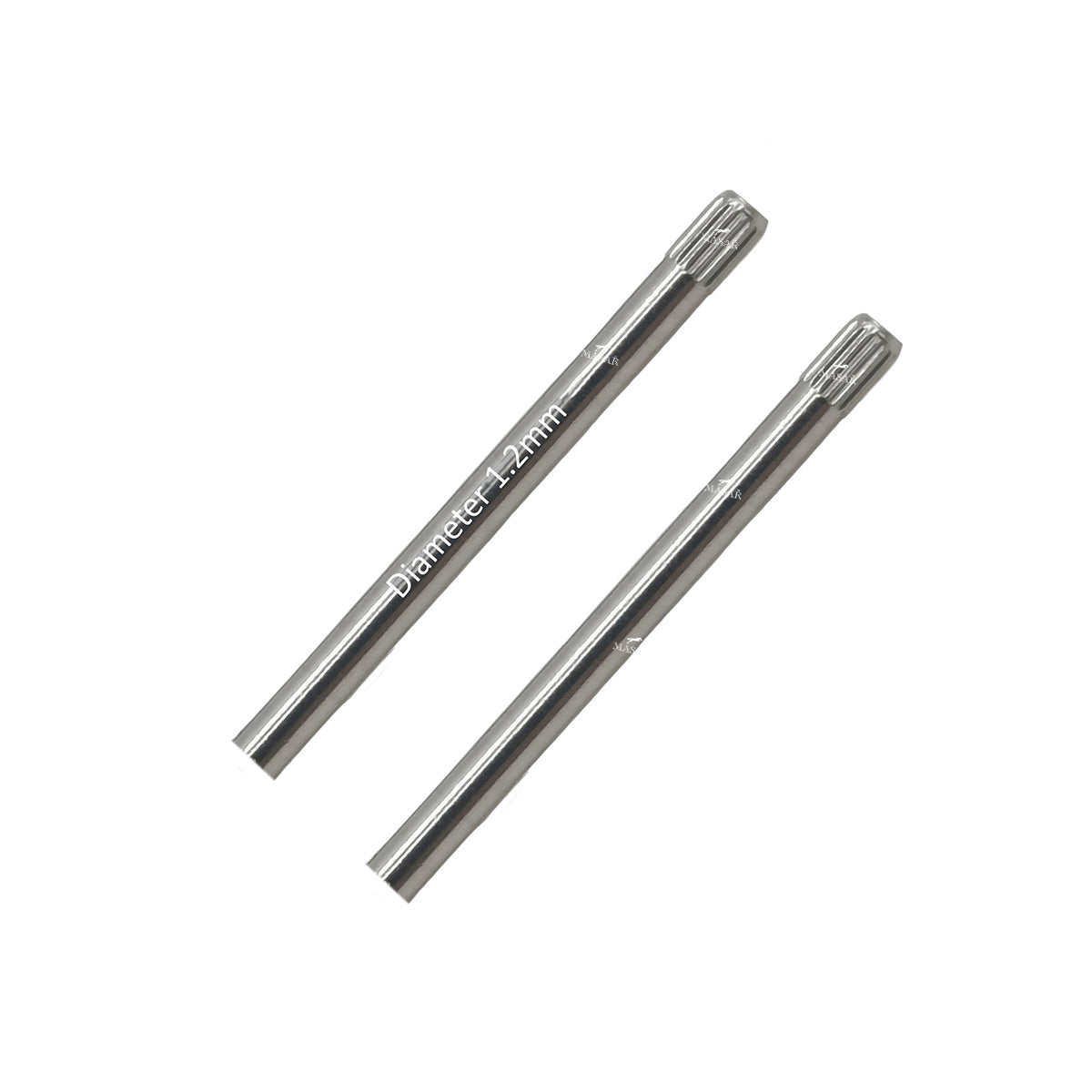Masar Ø 1,2mm - Barra a perno - zigrinata - dentellata - per cinturino orologio - acciaio inossidabile - 2 pezzi