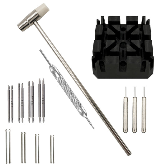 Kit Masar - Strumenti per la riparazione di orologi, maglie e cambio bracciale 22 pezzi