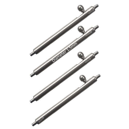 Masar Xsa Ø 1,5 mm Barrette a molla per cinturino orologio - Sgancio rapido - Acciaio inossidabile 0,8 mm - Confezione da 4