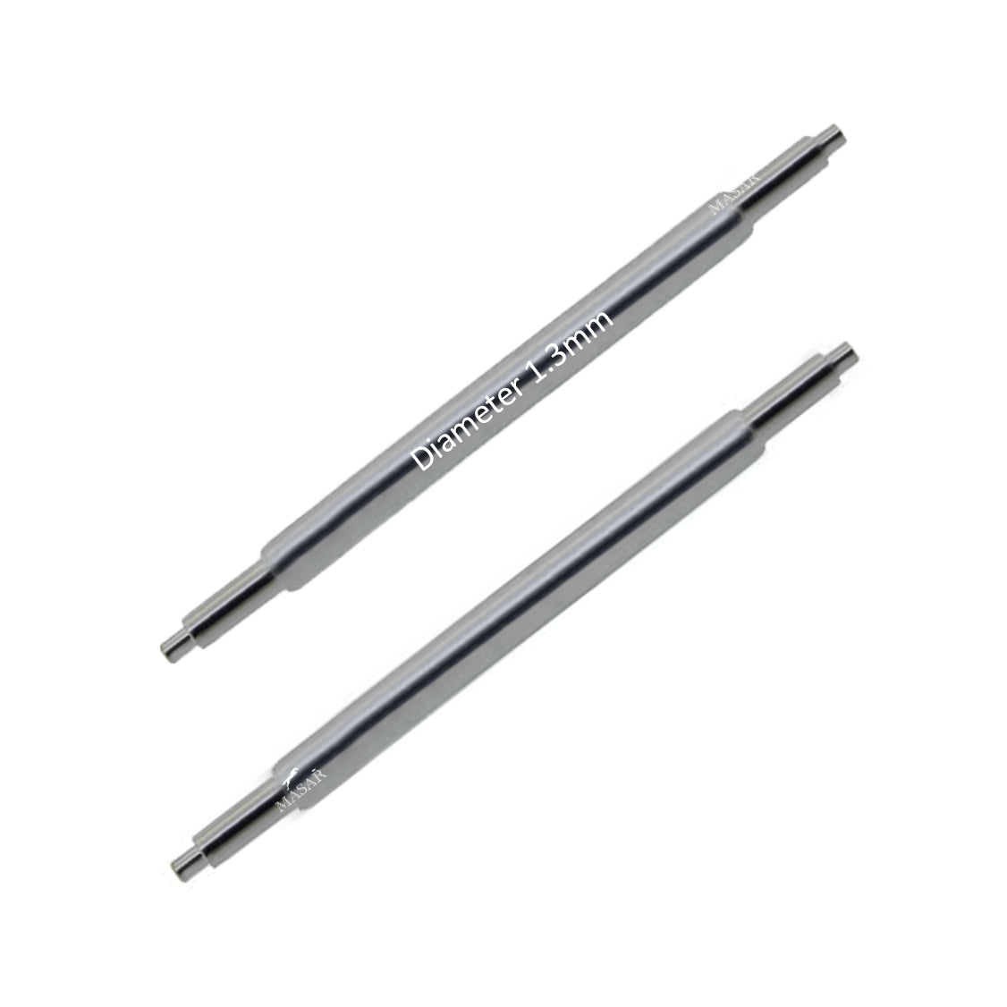 Masar UDS Ø 1,3mm - Barrette a molla per cinturino orologio - Acciaio inossidabile - Universale - 0,5mm - 2 pz