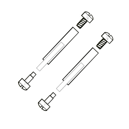 30mm a 36mm Ø 1,0mm a 2,2mm - Testa H Ø 1,5mm a 5,0mm - Barre a vite e rivetto per cinturino orologio - 2 pz