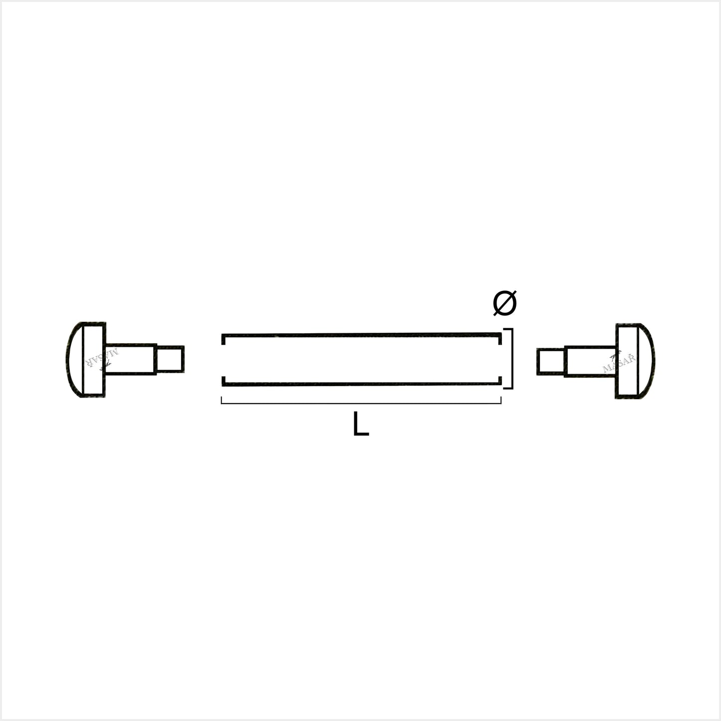 Rivetto - 20mm a 28mm Ø 1,5mm - Testa H Ø 3,5mm o 4,0mm - Chiusura cinturino orologio - Oro/Oro - 2 pezzi
