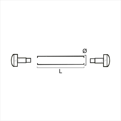 Rivetto - 20mm a 28mm Ø 1,5mm - Testa H Ø 3,5mm o 4,0mm - Chiusura cinturino orologio - Oro/Oro - 2 pezzi