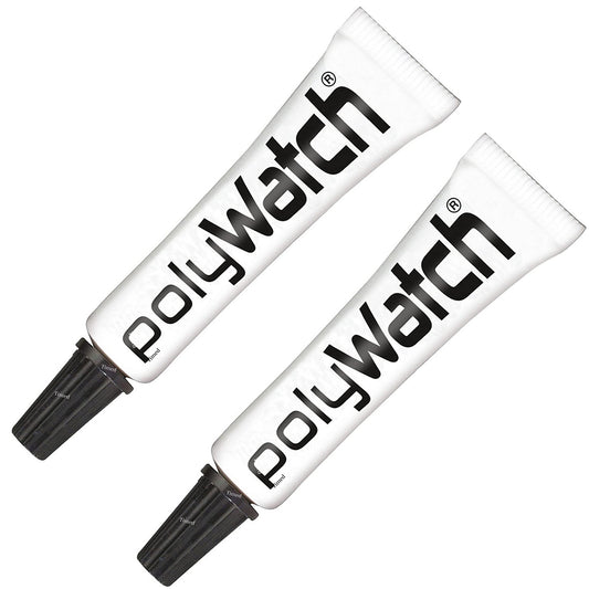Polywatch - 5 Gr - Lucidante, Rimuove - Graffi - Rinnova - per Vetri da Orologio - 2 Pz