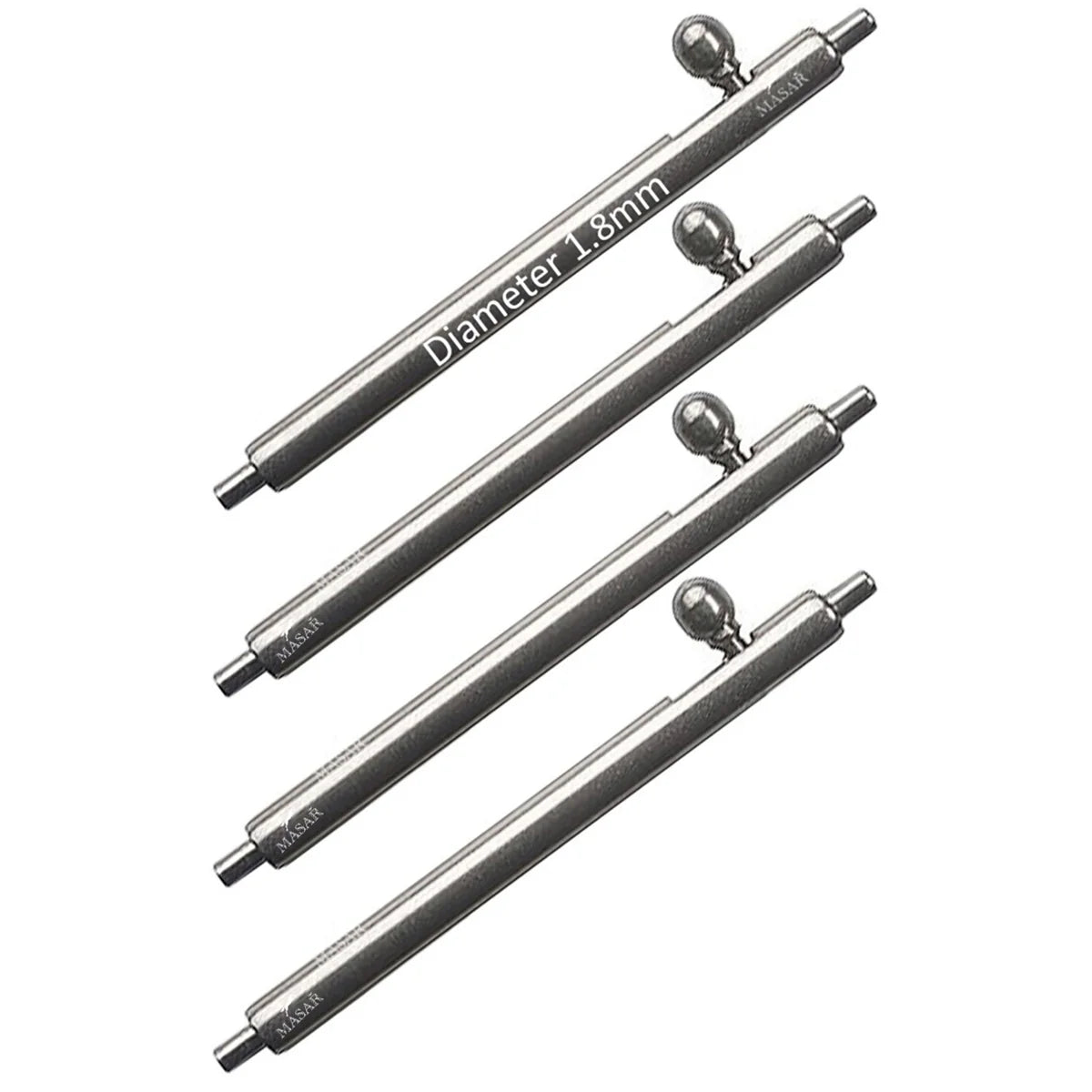 Leva a sgancio rapido per pompa per orologi da 21 mm in acciaio inossidabile, 4 pezzi