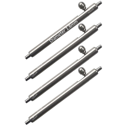 Masar Xsa Ø 1,8mm Barra a Molla per Cinturino Orologio - Sgancio Rapido - Acciaio Inossidabile - 0,8mm 4 Pezzi