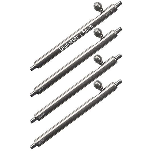Masar Xsa Ø 1,8mm Barra a Molla per Cinturino Orologio - Sgancio Rapido - Acciaio Inossidabile - 0,8mm 4 Pezzi