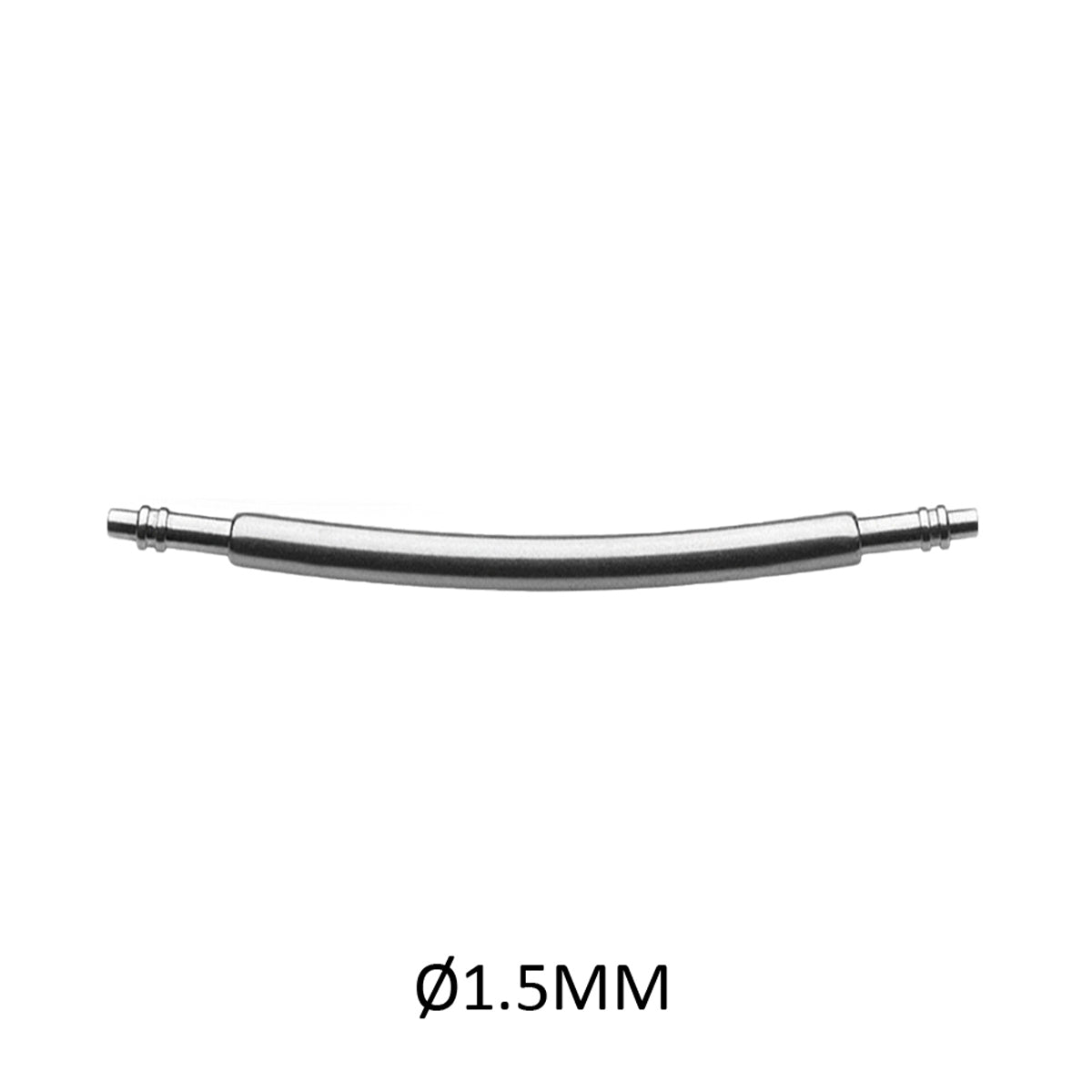 Masar SLXC Ø 1,5mm - Barra a molla per cinturino orologio - Curva, piegata - 0,7mm - Acciaio inossidabile 316L 2 pz