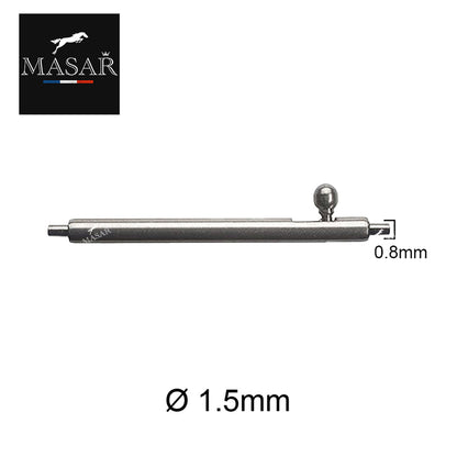 Masar Xsa Ø 1,5 mm Barrette a molla per cinturino orologio - Sgancio rapido - Acciaio inossidabile 0,8 mm - Confezione da 4