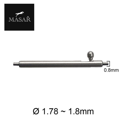 Masar Xsa Ø 1,8mm Barra a Molla per Cinturino Orologio - Sgancio Rapido - Acciaio Inossidabile - 0,8mm 4 Pezzi