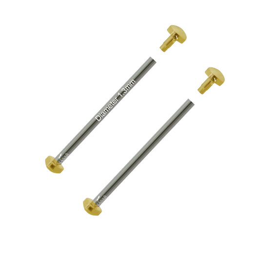 Rivetto - 10mm a 28mm Ø 1,3mm - Testa H Ø 2,5mm - Chiusura cinturino orologio - Oro - 2 Pz