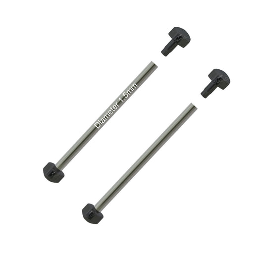Rivetto - 20mm a 28mm Ø 1,5mm - Testa H Ø 3,5mm o 4,0mm - Chiusura cinturino orologio - Nero - 2 pezzi