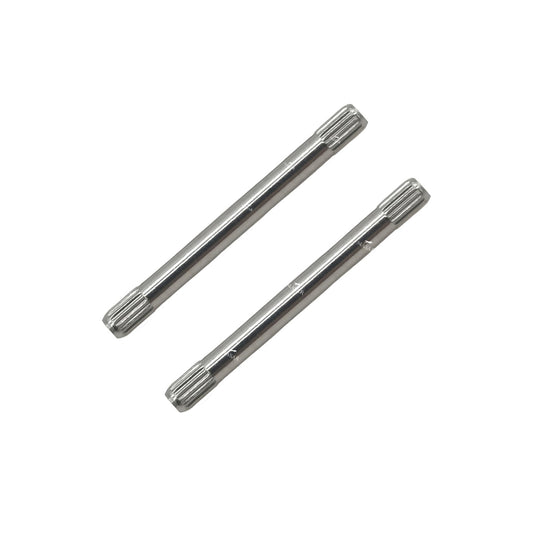 Masar Ø 1,2mm a 1,4mm - Barra per perni - zigrinata - dentellata - Cinturino per orologio - Compatibile con Rolex - Acciaio inossidabile - 2 pezzi