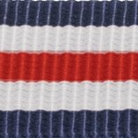 Masar NATO Nylon Blu / Bianco / Rosso / Canterbury / Fibbia Oro Rosa - Cinturino Orologio