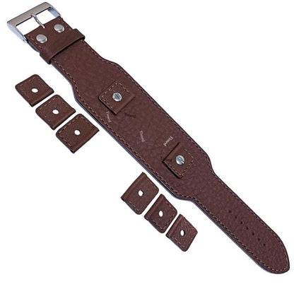 4 colori - Cinturino per orologio in pelle - 45 mm di larghezza - per larghezza anse 18 mm 20 mm 22 mm 24 mm - Bull