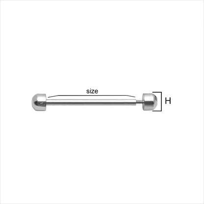 Barre a vite Masar - Oro - Diametro 1,4 mm, Testa H Ø 3,7 mm - Fissaggio cinturino orologio - 2 pezzi