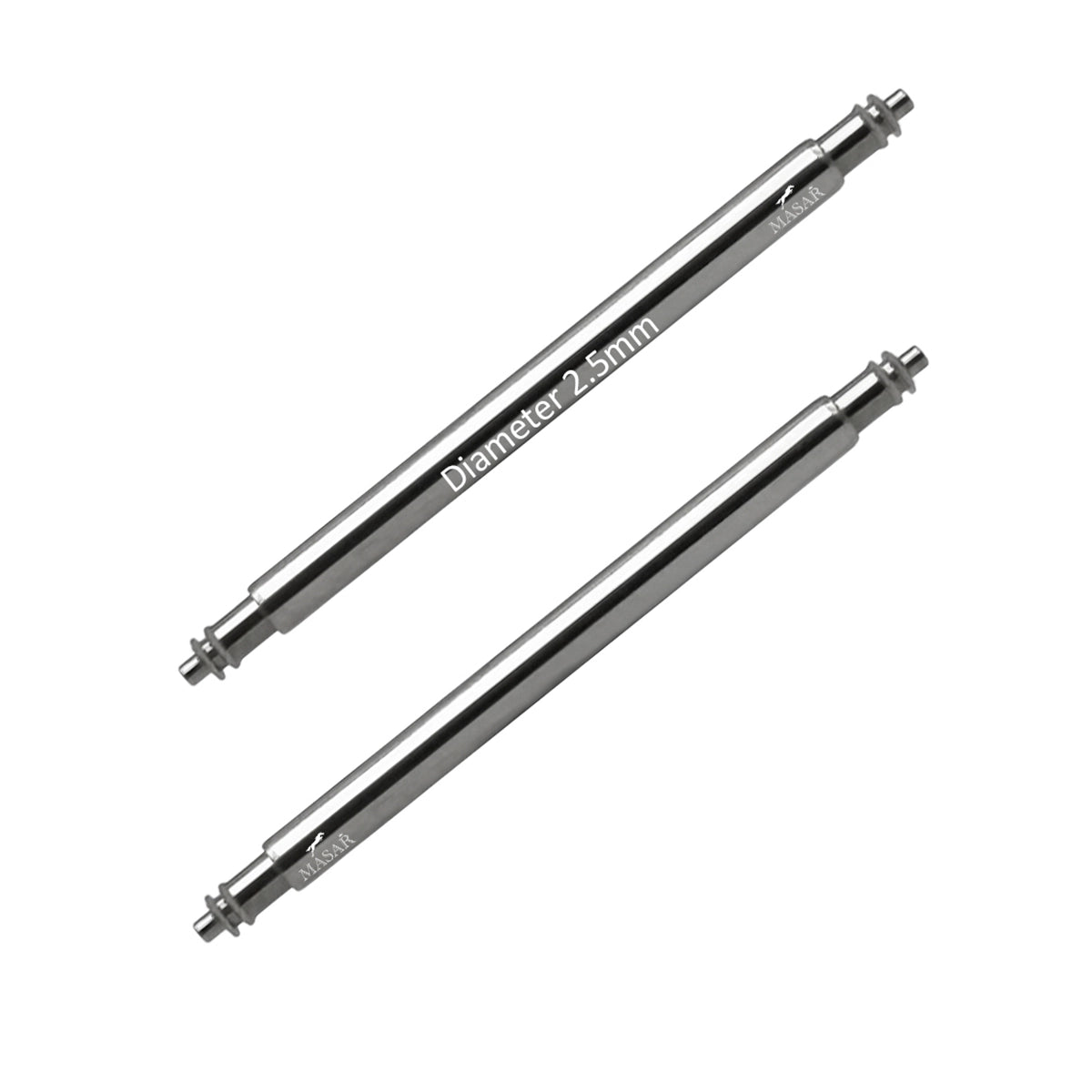 Masar Fat Spring Bars SLX Ø 2,5 mm compatibile con Seiko - acciaio inossidabile 316L - 2 pezzi