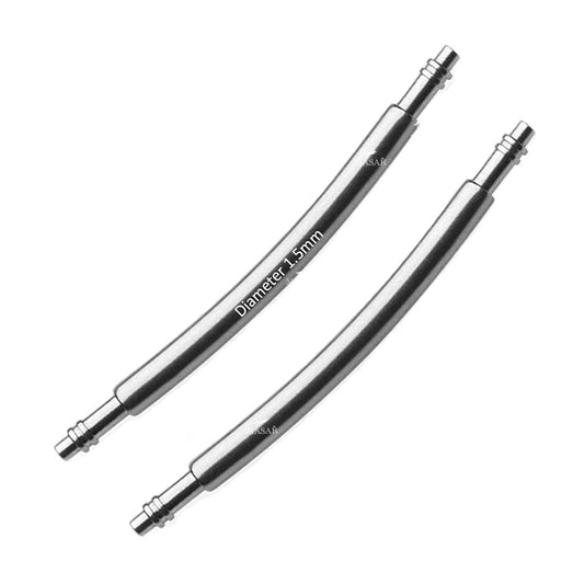 Masar SLXC Ø 1,5mm - Barra a molla per cinturino orologio - Curva, piegata - 0,7mm - Acciaio inossidabile 316L 2 pz