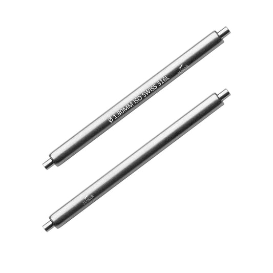Masar XSS Ø 1,8mm - Barra a molla - cinturino per orologio - Swiss Made - acciaio inossidabile 316L - 0,8mm 2 pz