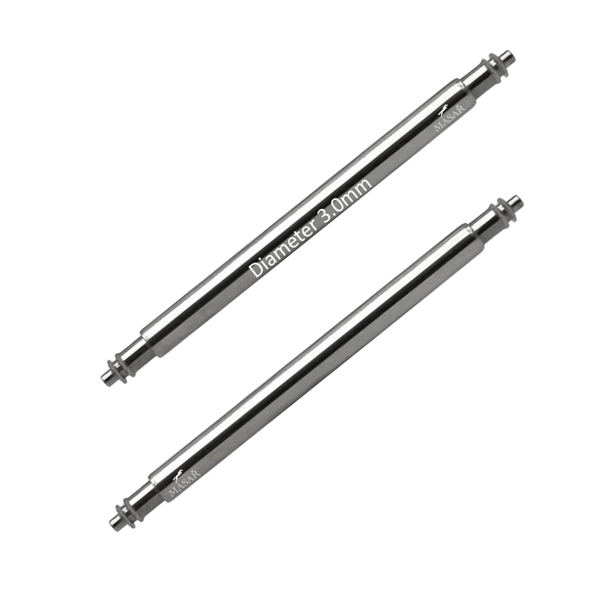 Masar SLX Ø 3,0mm - Barrette a molla per cinturino orologio - Acciaio inossidabile 316L - 0,8mm - 2 pz